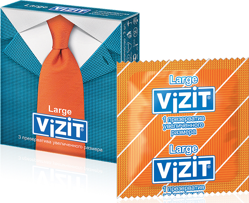 Презервативы VIZIT 3шт увеличенного размера.